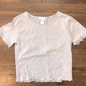 Shimmery shirt sleeve top